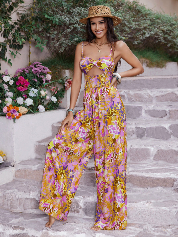 Stilla | Trykt Spaghetti Strop Jumpsuit