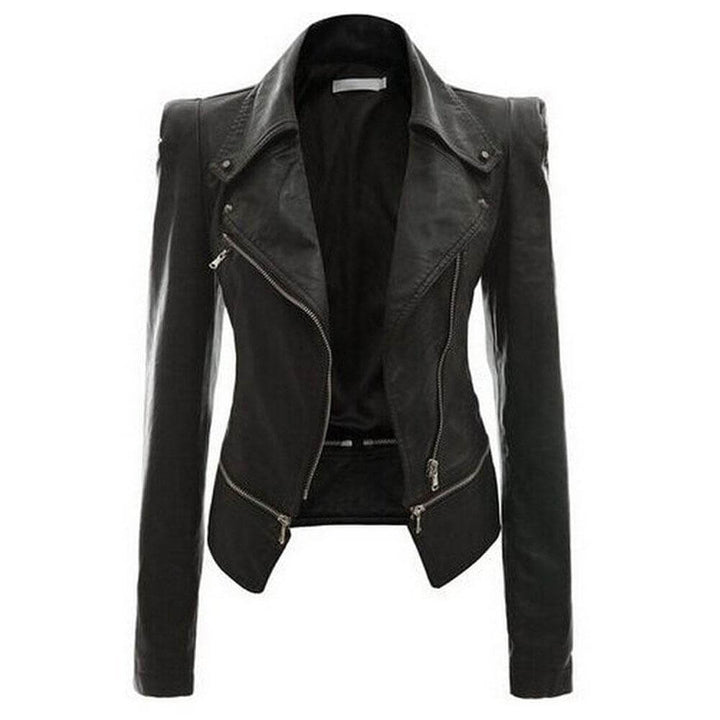 Stilla | Dam Slim Fit PU Læder Zip-Up Jakke