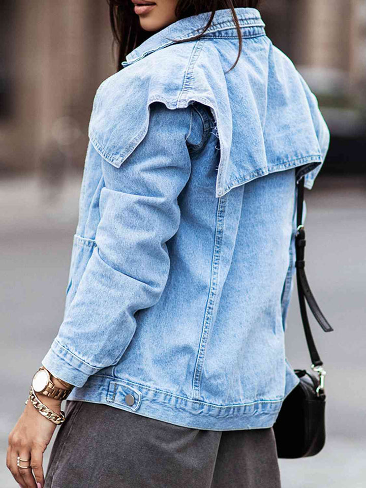 Stilla | Neck Knap Ned Denim Jakke
