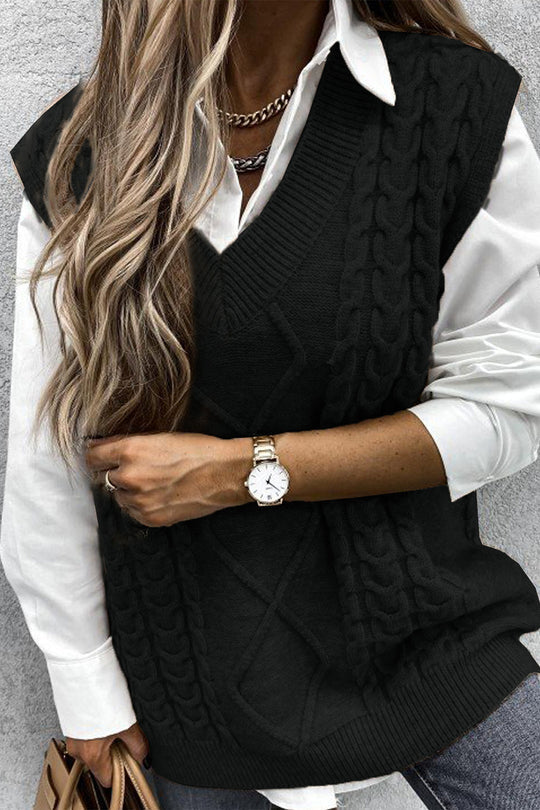 Stilla | Over størrelse Vest, Striktrøje, Ærmeløs Trøje, Efterårsoutfit