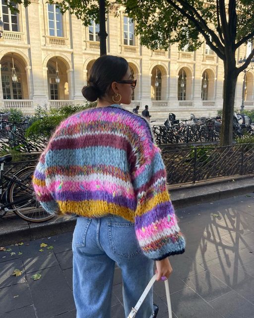 Stilla | Stribet Åben Pullover