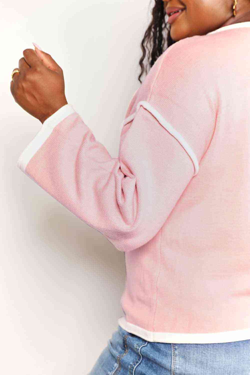 Stilla | Tag Kontrastdetalje Dropped Shoulder Strik Top
