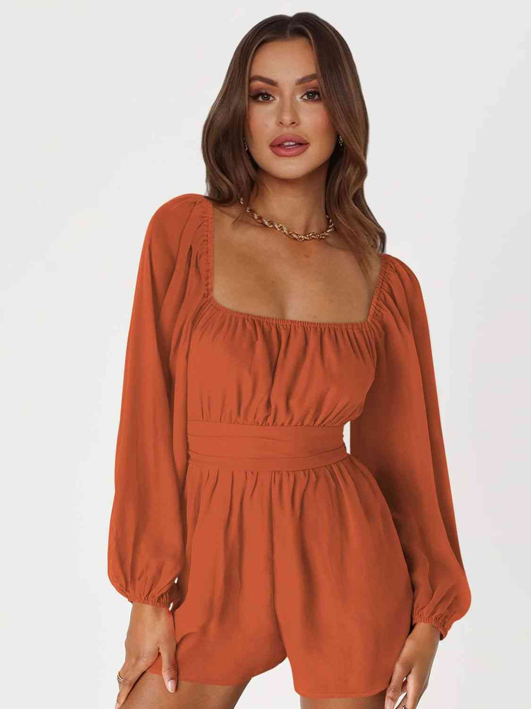 Stilla | Bag Smoked Ballonærme Romper