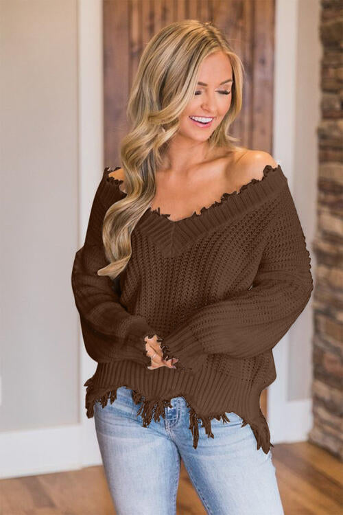 Stilla | Hem Dropped Shoulder Sweater