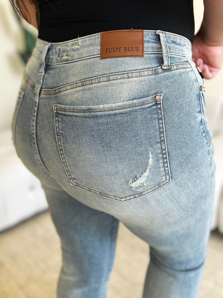 Stilla | Blå Full Size Høj Talje Flare Jeans