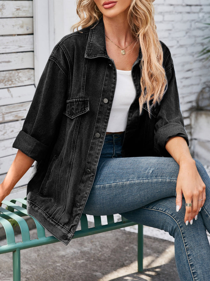 Stilla | Up Langærmet Denim Jakke