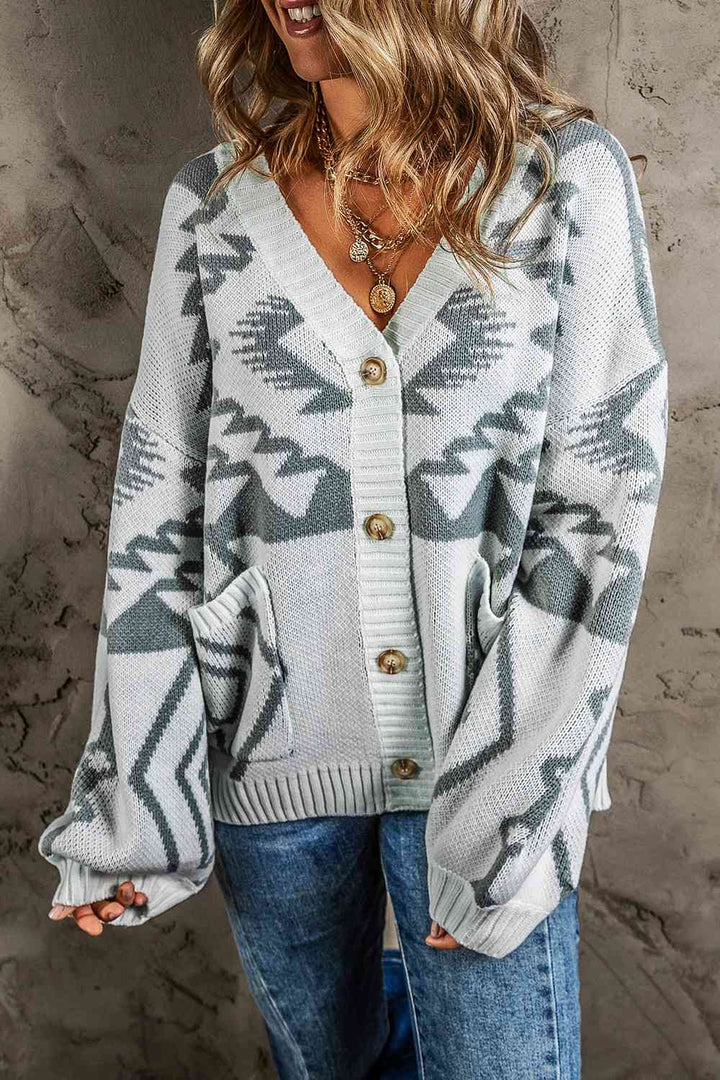 Stilla | Knapper Op V-hals Langærmet Cardigan