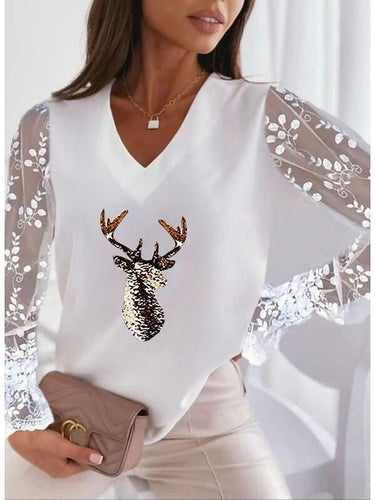 Stilla | Skjorte Med Juleprint