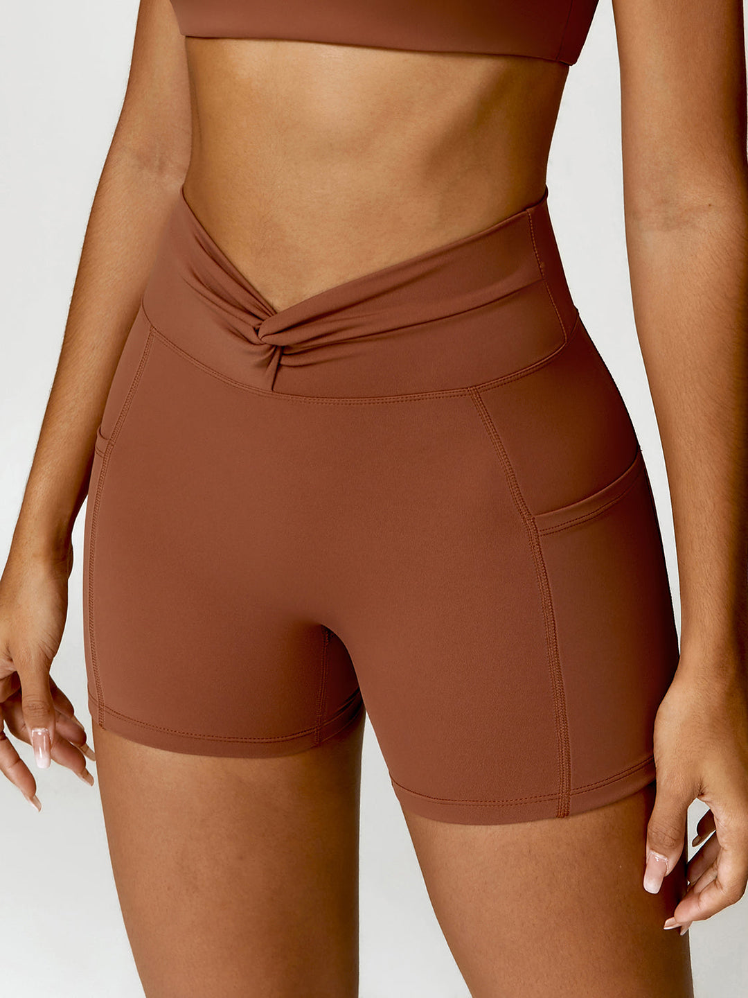 Stilla | Høj talje aktive shorts med lommer