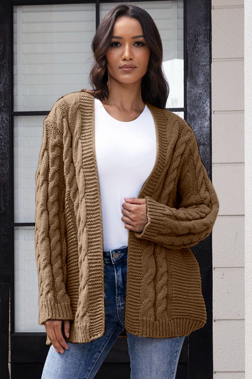 Stilla | Front Cable-Knit Cardigan