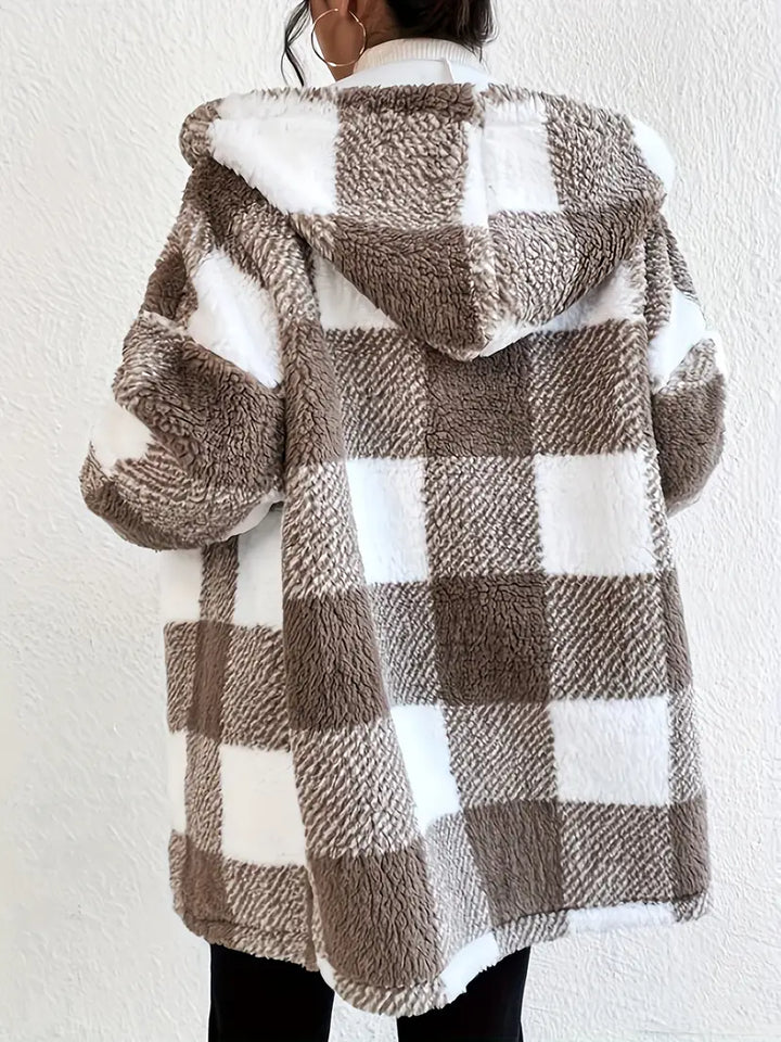 Skovae | Ternet Teddy Hoodie Jakke Warm og Komfortabel til Vinteren