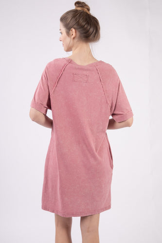 Stilla | J Vasket Rund Hals Mini Tee Kjole