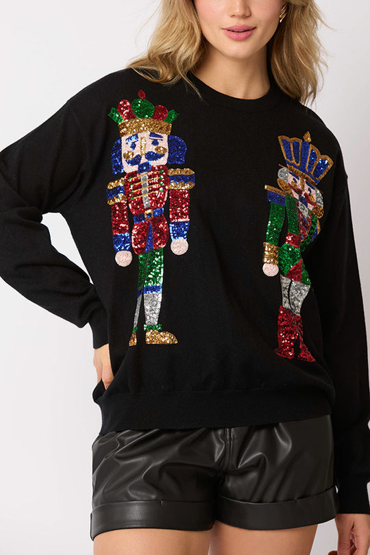 Stilla | JuleSoldat Pailletter Mode Casual Sweatshirt