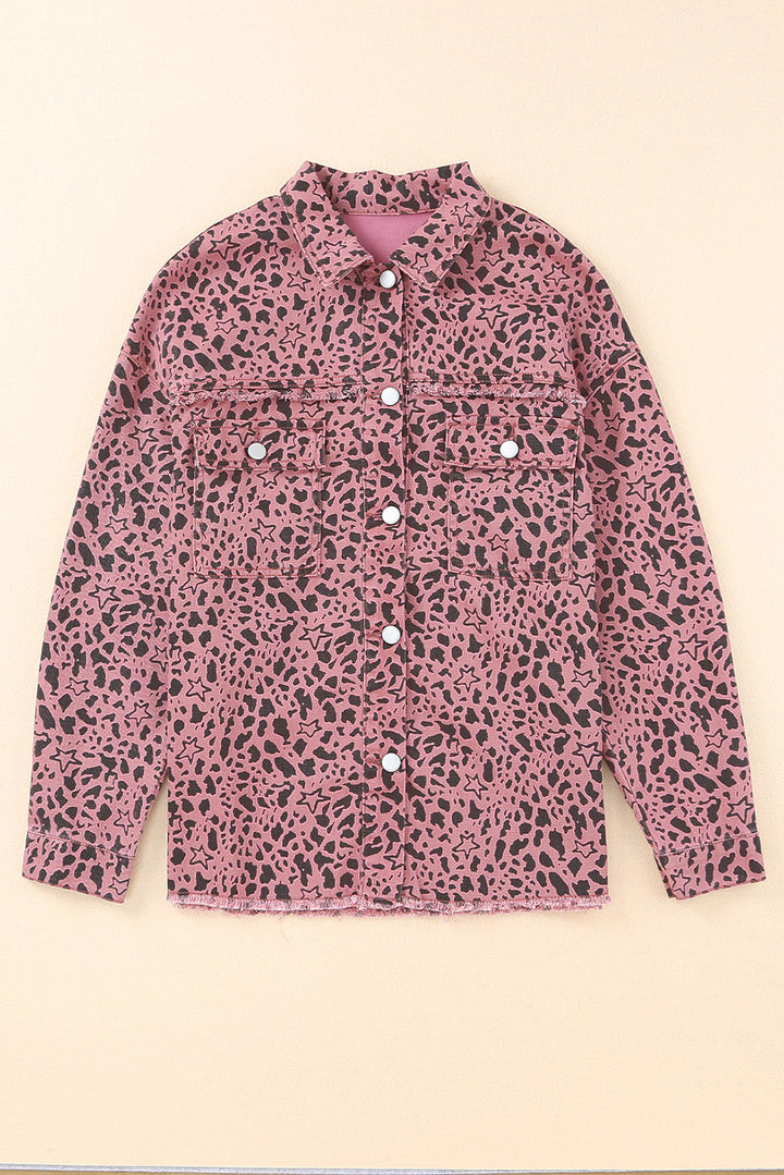 Stilla | Raw Hem Knap-Up Denim Jakke