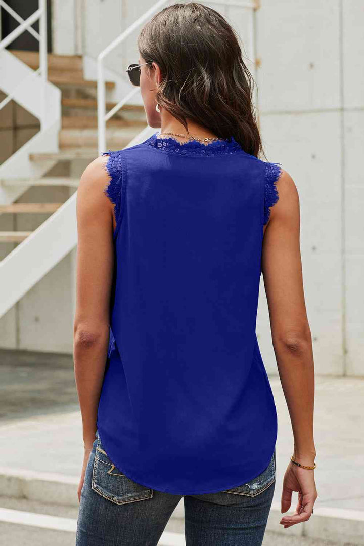 Stilla | Øjenlåg Lace V-hals Tank Top