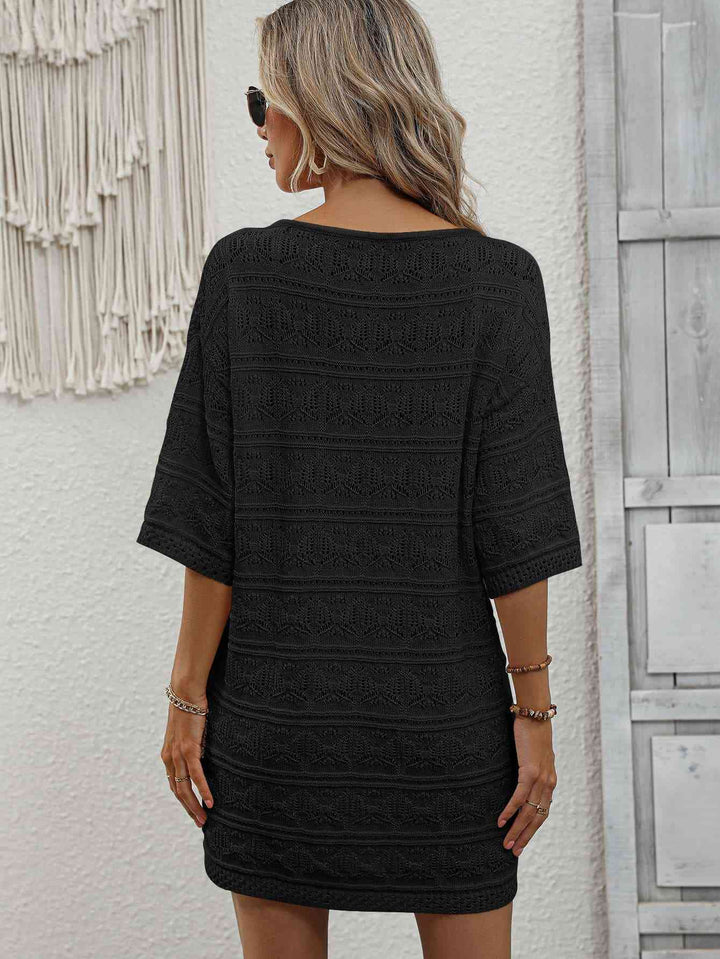 Stilla | V-hals Mini Strik Kjole