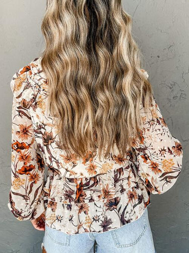 Stilla | Floral Lantern Sleeve Bluse