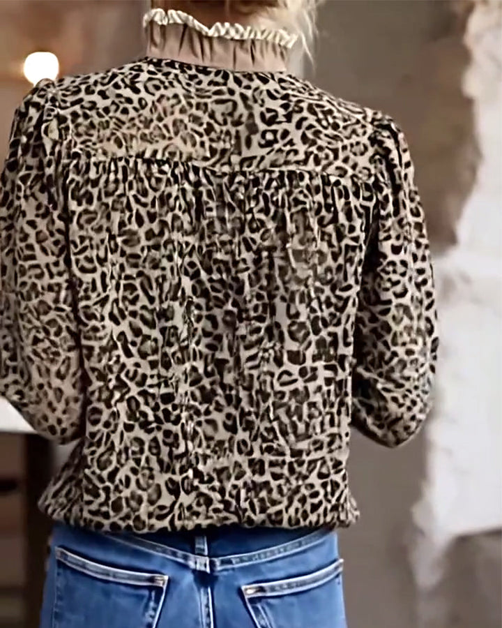 Stilla | Lækkert Leopardmønster Lange ærmer