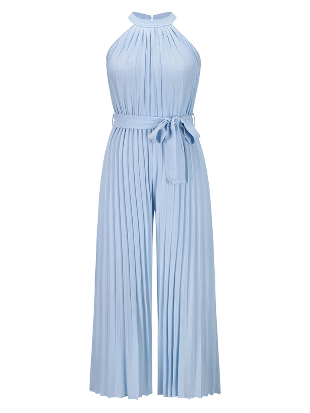 Stilla | Bundet Plisseret Ærmeløs Jumpsuit