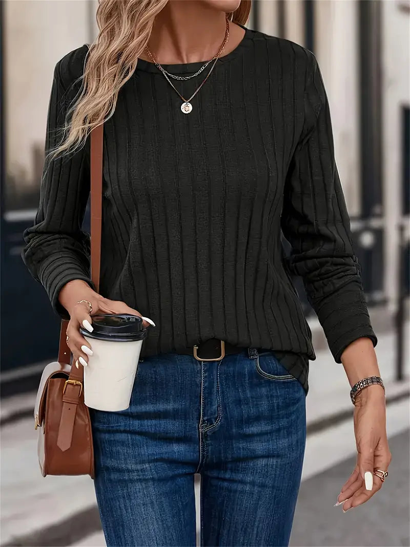 Stilla | Casual Top Med Lange Ærmer