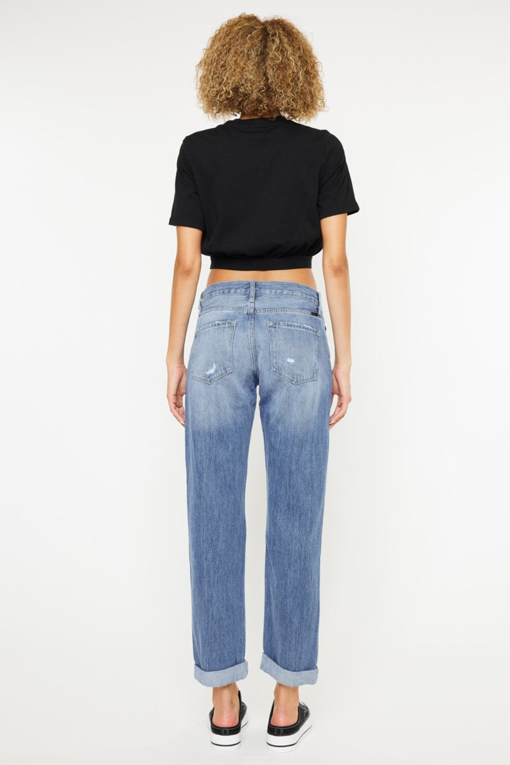 Stilla | Mellemhøjde Distressed Straight Jeans