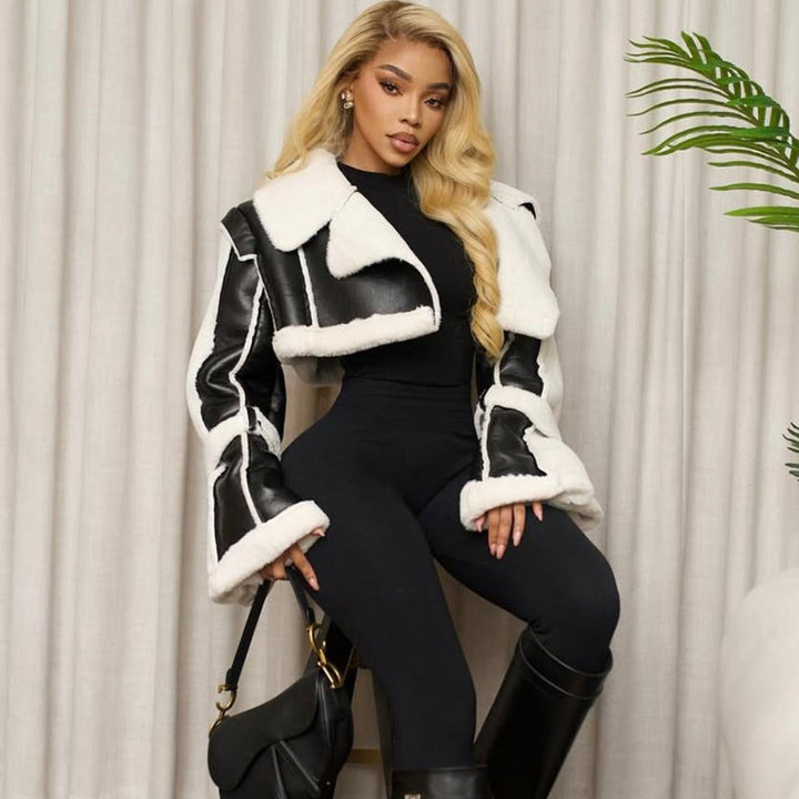 Stilla | Shearling Cropped Jacket til Damer