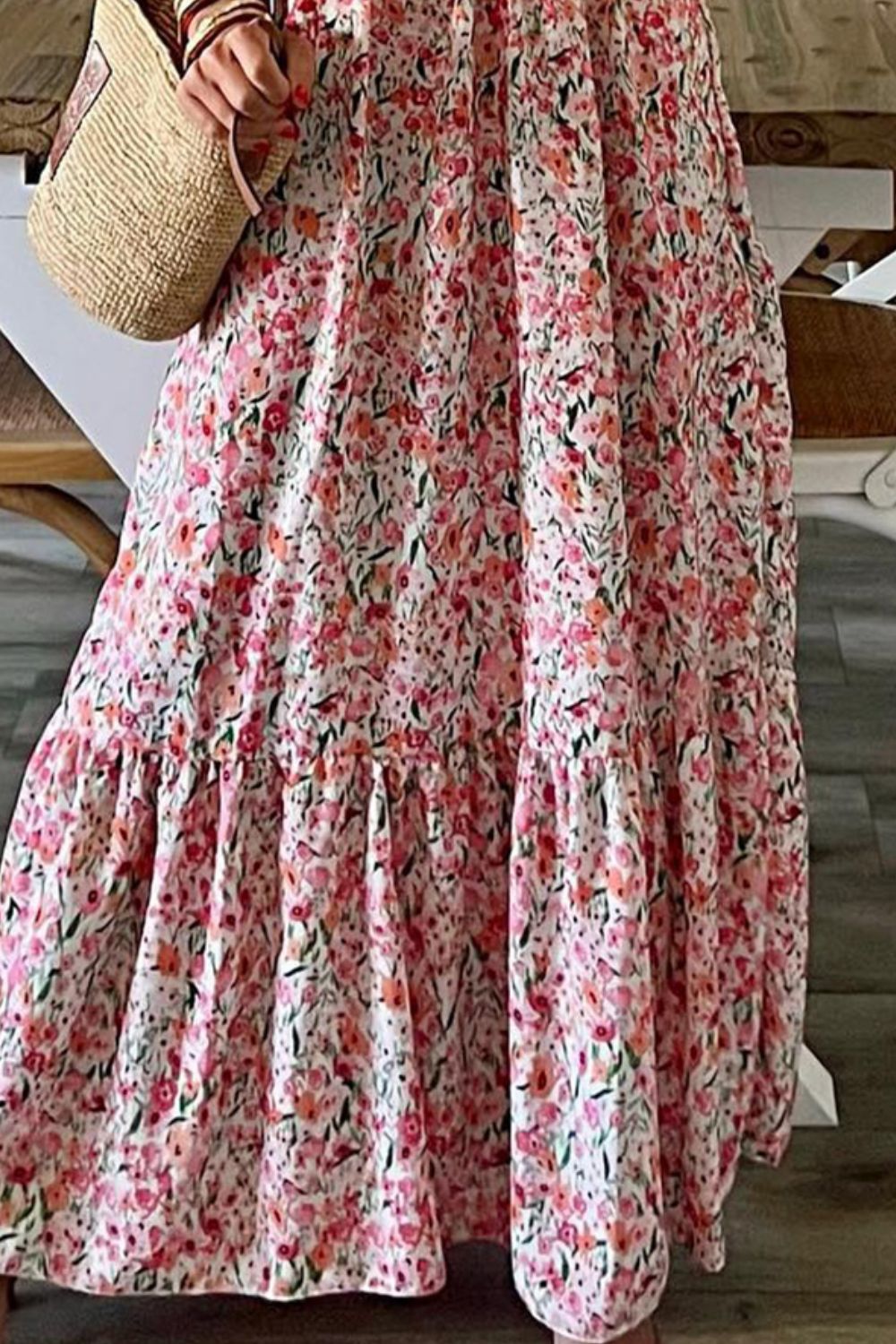 Stilla | Floral Spaghetti Stropkjole
