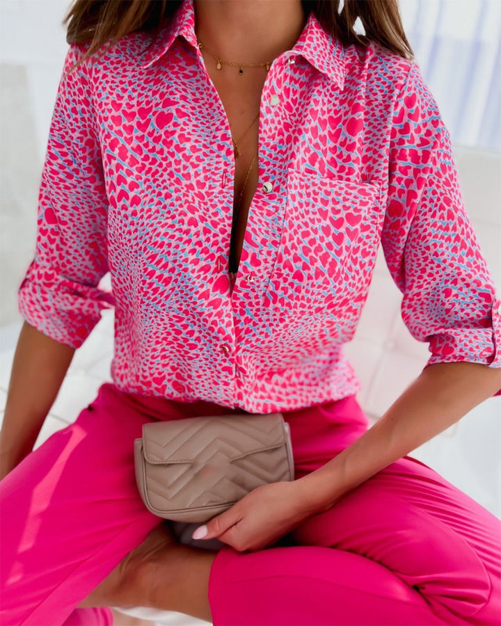 Stilla | Slim Fit Bluse Med Lange Ærmer