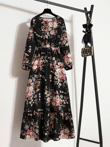 Stilla | Boheme Maxi Kjole Med Blomsterprint