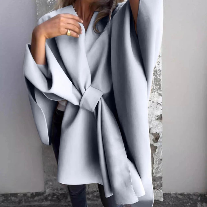 Stilla | Cozy Strikket Lang Cardigan med Flagermusærmer