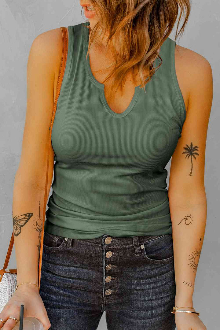 Stilla | Nakke Ribbet Tanktop