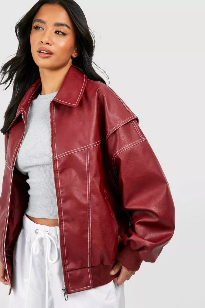 Stilla | Oversize Rød Jakke