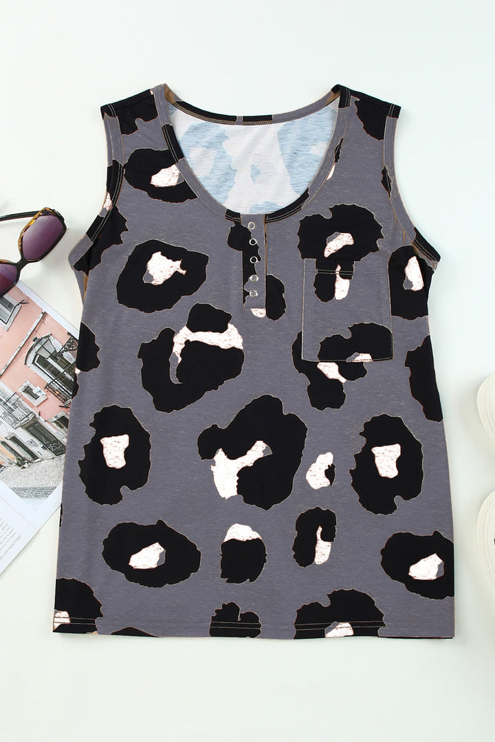 Stilla | Leopard Rund Hals Tank