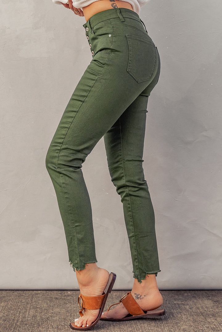 Stilla | Knapper Flue Kante Detalje Skinny Jeans