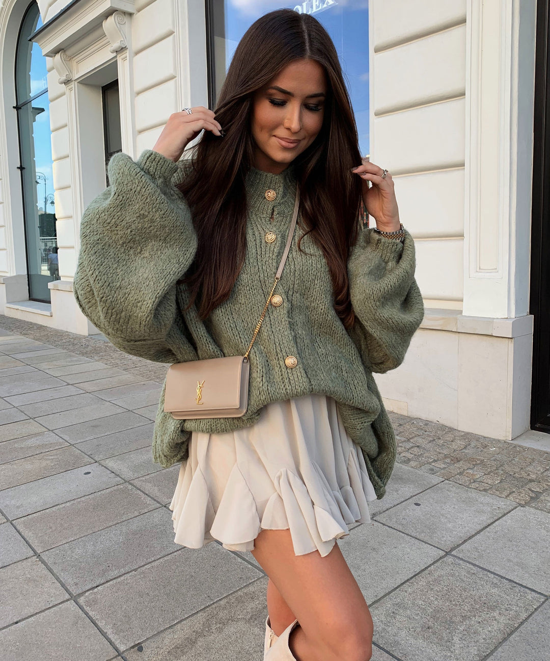 Stilla | Cozy, Oversized Cardigan I Blødt Khaki