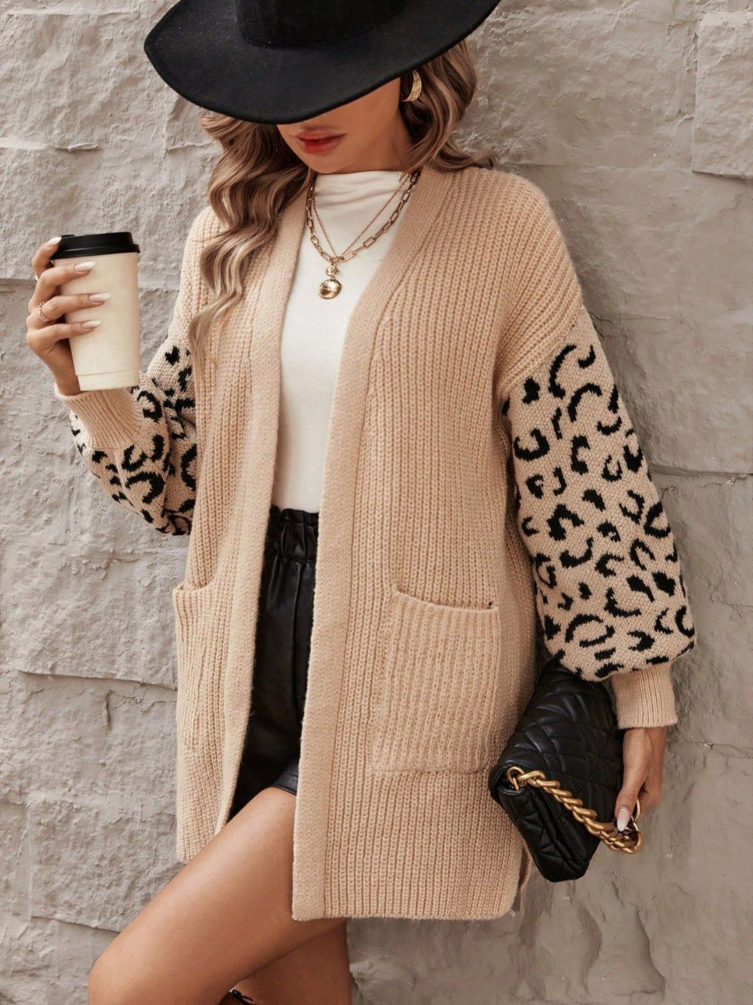 Stilla | Leopard Åben Front Cardigan