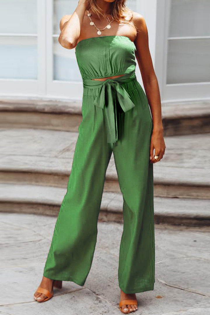 Stilla | Cutout Tube Wide Leg Jumpsuit