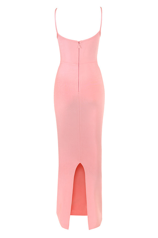 Stilla | Fairy Pink Bandage Maxi Kjole