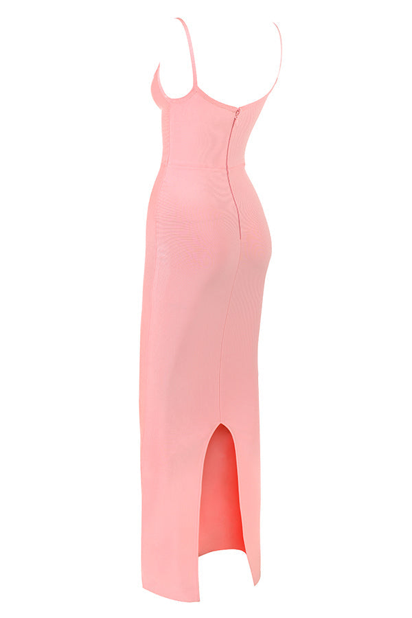 Stilla | Fairy Pink Bandage Maxi Kjole