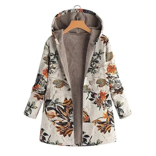 Stilla | Floral Locker Plus Size Vintersjakke