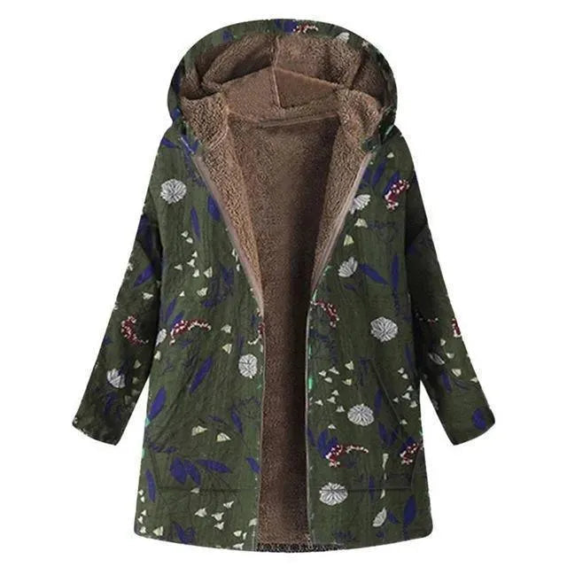 Stilla | Floral Locker Plus Size Vintersjakke