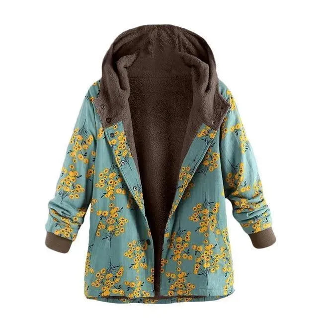 Stilla | Floral Locker Plus Size Vintersjakke