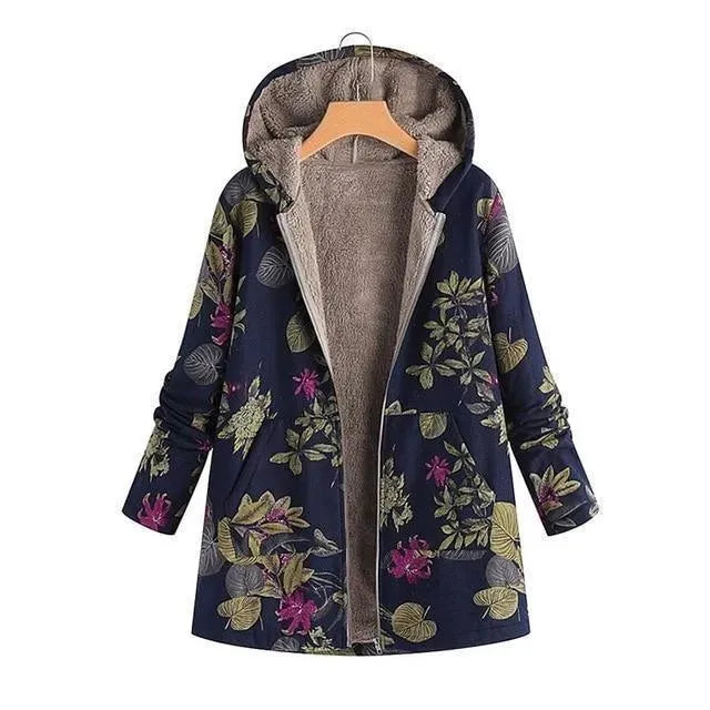 Stilla | Floral Locker Plus Size Vintersjakke