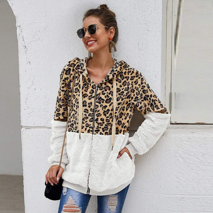 Stilla | Efterårs Sweatshirt Til Kvinder Med Leopardhætte
