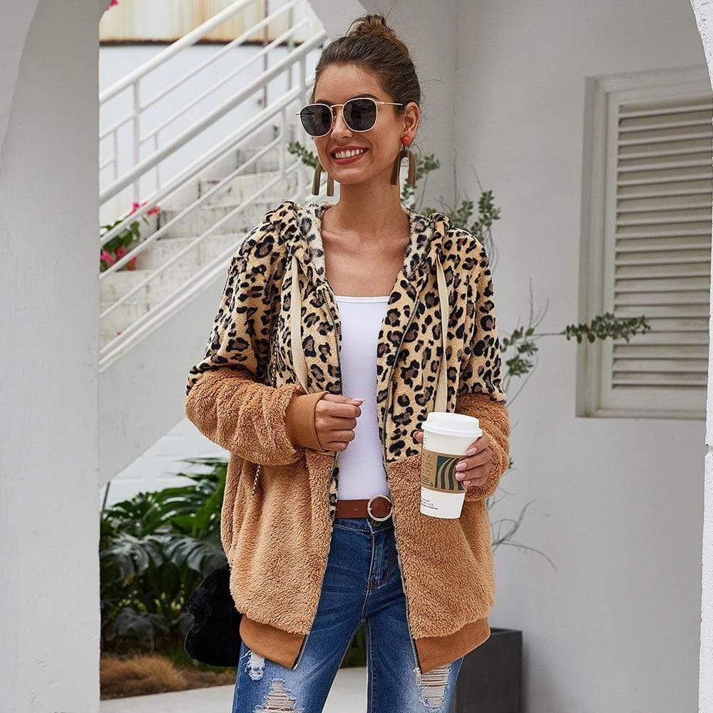 Stilla | Efterårs Sweatshirt Til Kvinder Med Leopardhætte