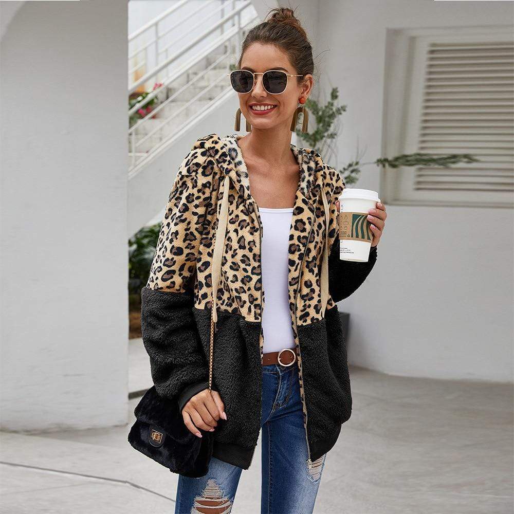 Stilla | Efterårs Sweatshirt Til Kvinder Med Leopardhætte