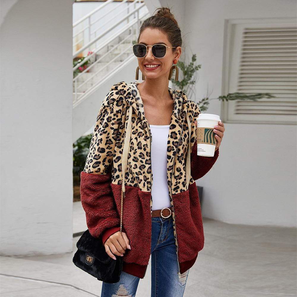 Stilla | Efterårs Sweatshirt Til Kvinder Med Leopardhætte