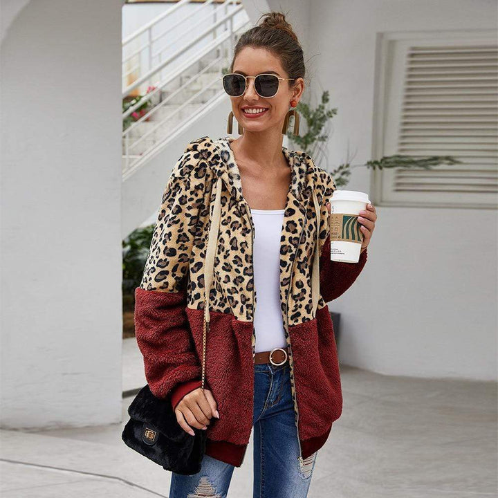 Stilla | Efterårs Sweatshirt Til Kvinder Med Leopardhætte