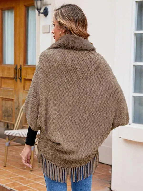 Stilla | Strikkefransede Dame Strikjakke Pullover