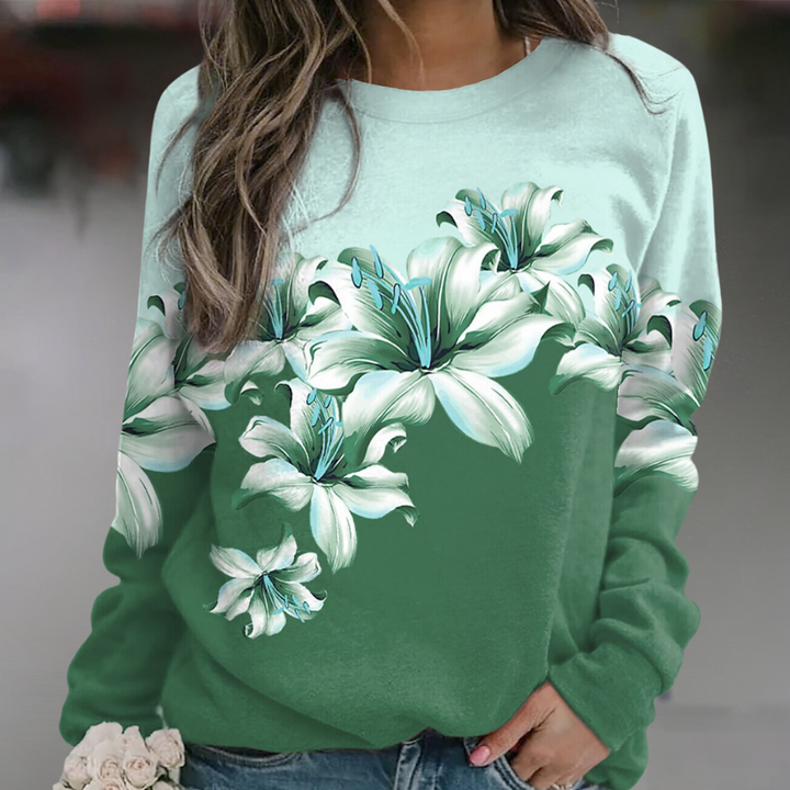 Stilla | Blomstret Sweatshirt til Kvinder